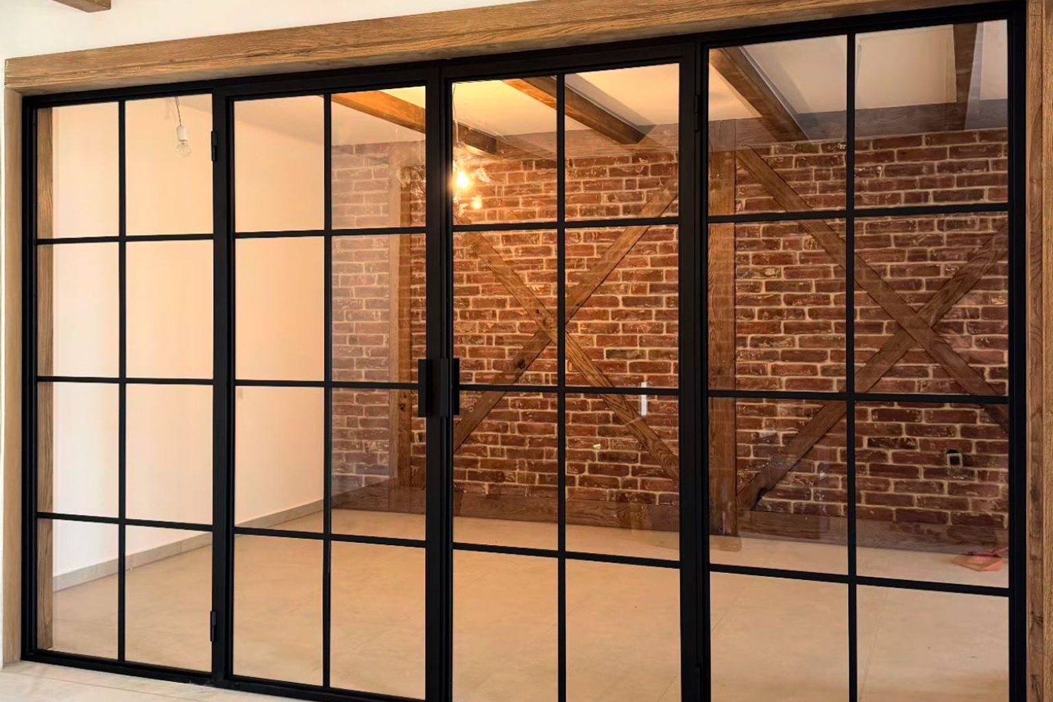 Internal steel doors with clear, frosted and fluted glass options